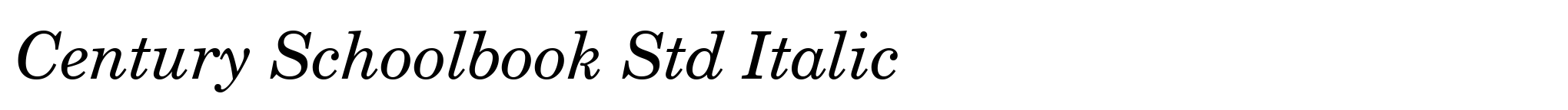 Century Schoolbook Std Italic image